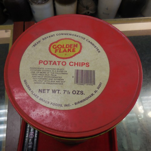 BEAR BRYANT Golden Flake Potato Chip Can Container ALABAMA FOOTBALL 1981 #A - Picture 3 of 8