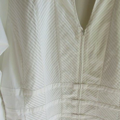 J Peterman Damen einfarbig weiß Baumwolle Top Shirt Bluse 22 Reißverschlüsse außergewöhnlich - Bild 4 von 12