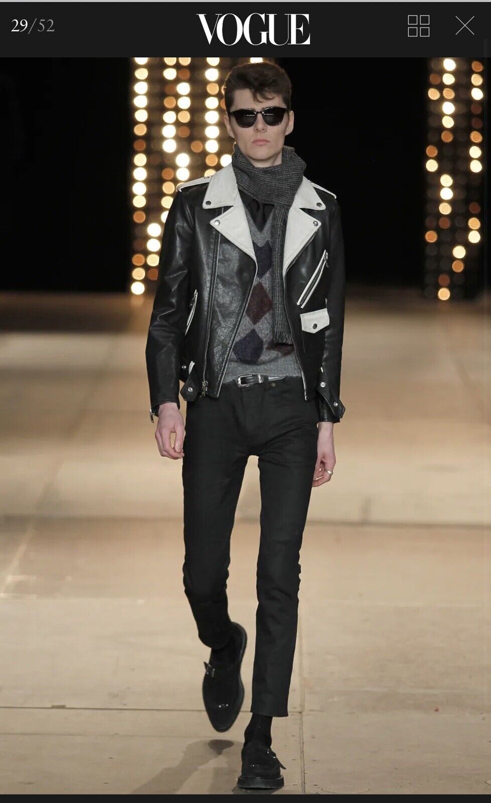 SAINT LAURENT BY HEDI SLIMANE FW14 BLACK AND WHITE MO… - Gem