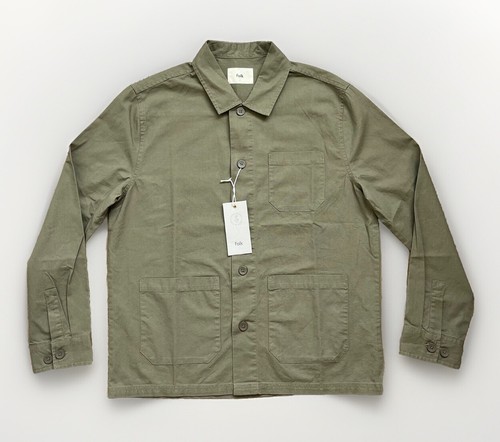 Folk Linen Blend Hop Sack Overshirt Mens Size L Large Chore Jacket RRP £160 NEW - Picture 2 of 11