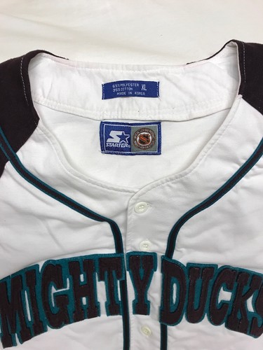Rare Vintage Starter NHL Anaheim Mighty Ducks Baseball Jersey Size XL - Picture 5 of 12