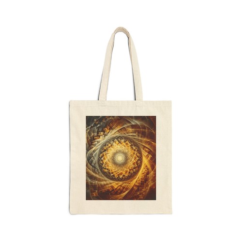 Baumwolle Canvas Beuteltasche Tasche wirbelnd leuchtend gelb orange abstraktes Design 3