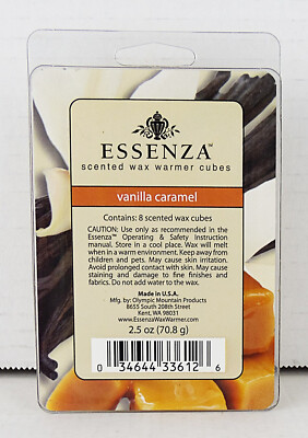 NEW Essenza Sceted Wax Warmer Cubes - Vanilla Caramel - Made in USA