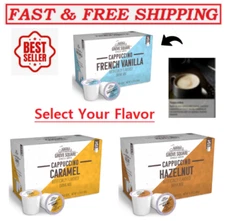 Grove Square Cappuccino Pods,French Vanilla,Single Serve ,24 Ct,(Select Flavor)