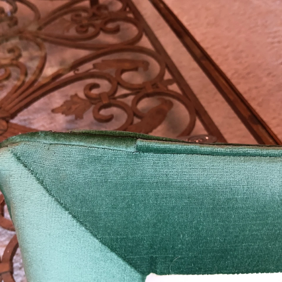 4 FUNDAS DE ALMOHADA ACOLCHADAS BORDADAS FLORALES VINTAGE SOLO 24 x 24" botánicas Foto 3 de 4