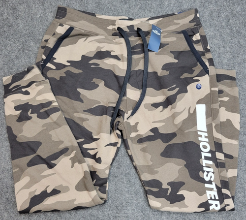 Hollister Joggers Homme XL Camouflage California Streetwear Polaire Stretch Tech Gym
