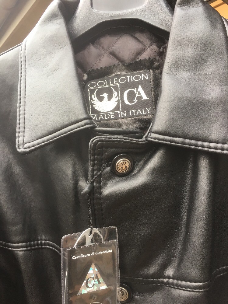 Gruppo Italiano Tessile Mens Leather Jacket Size M Made In