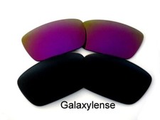 Galaxy Replacement Lenses For Oakley Fuel Cell Black Purple Polarized 2Pair