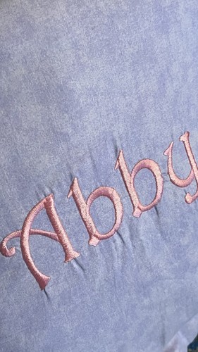 Embroidered Monogram Butterfly Travel Comforter Quilt Personalized For ABBY - Picture 8 of 14