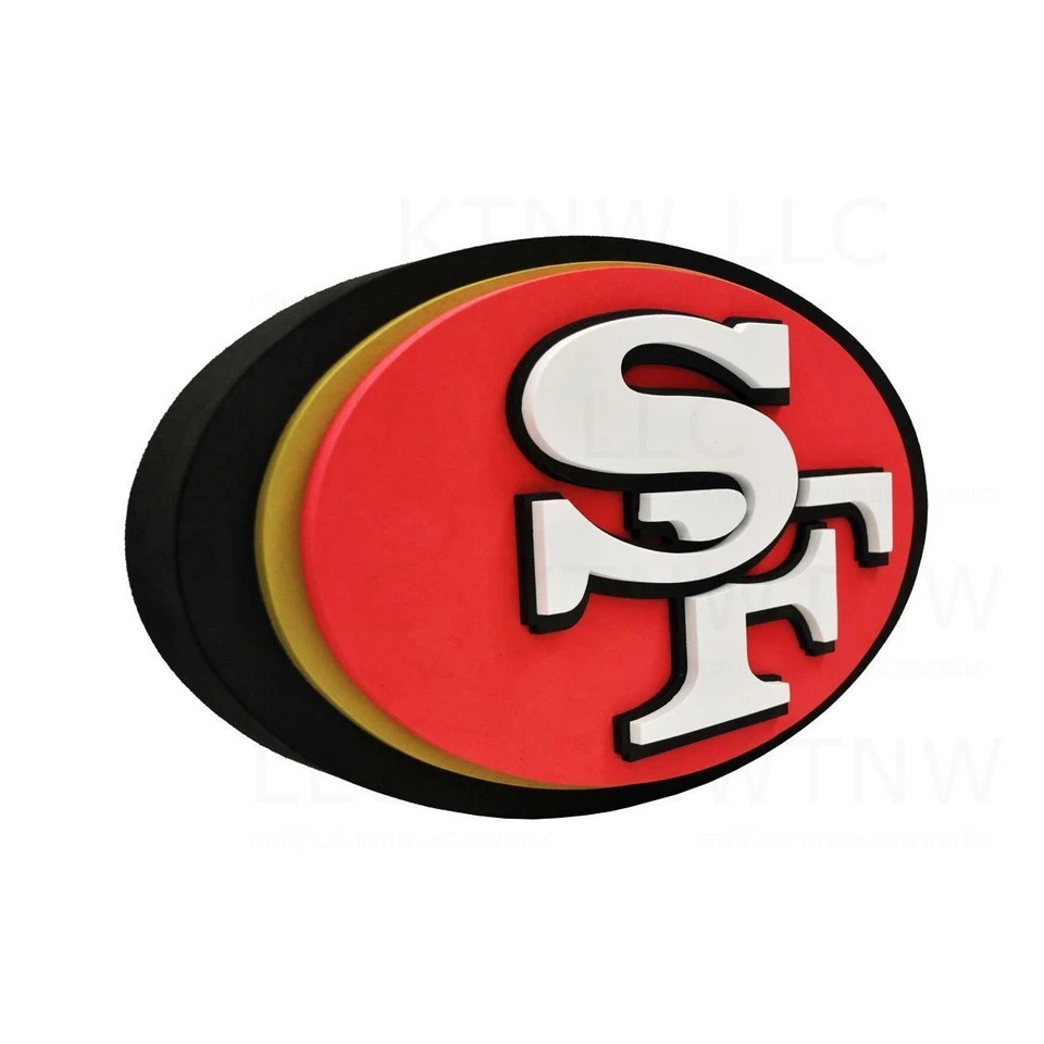 Nuevo Letrero de Pared/Sostenedor Logotipo de Espuma de Fan 3D NFL San Francisco 49ers 18.4? x 10,7? Foto 2 de 4