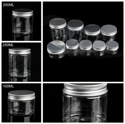 Empty Plastic Clear Cosmetic Jar Makeup Container Vials Sample Pots Box 1pcs