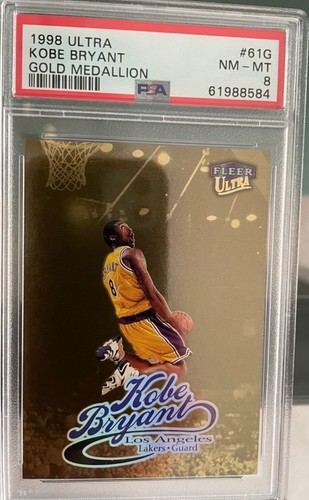 kobe bryant 1998 ultra gold medallion 61g psa  8 just graded plus rare Kobe box - Picture 3 of 13