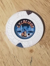 1.00 Chip from the Excalibur  Casino Las Vegas Nevada 