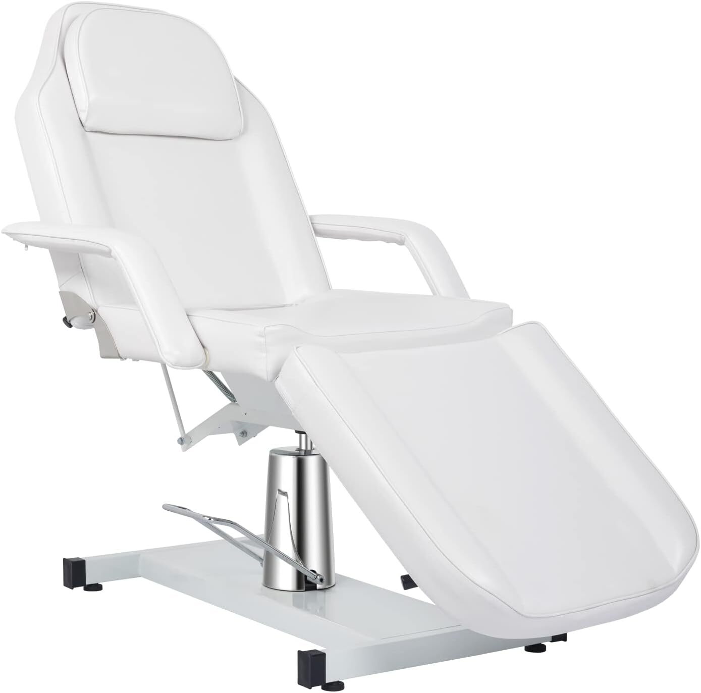 Barberpub Hydraulische Kosmetikliege Therapieliege Massageliege Tattooliege Weiß