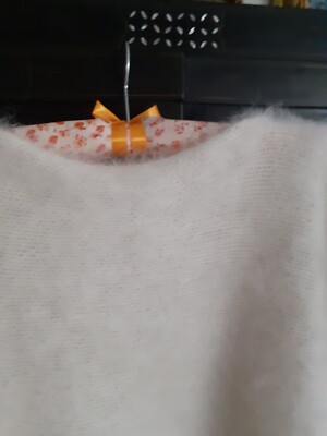 Pull Angora Blanc 70% Très Souple ROUET D'OR - Taille XL, Neuf Sans étiquette