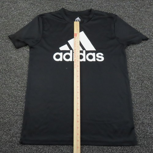Adidas Shirt Youth XL Extra Large Black Climalite Short Sleeve Breathable Boys - Picture 5 of 9