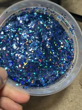 Solvent Resistant Holographic RHOMBUS 2MM shape Glitter Nail Art Face Crafts 50G
