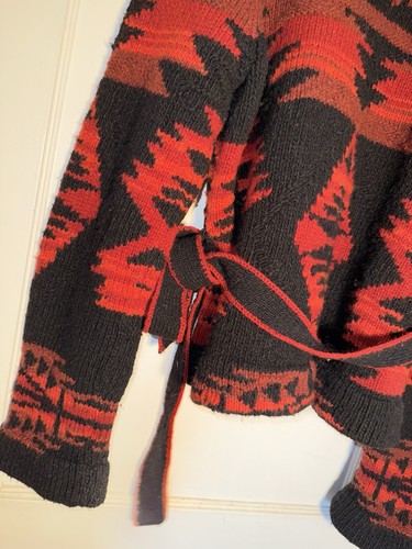 Vintage Polo Jeans Ralph Lauren Western Wool Cardigan Hoodie Sweater Size XL - Picture 10 of 17