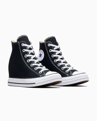 Women Converse Chuck Taylor All Star Wedge Platform Shoes Size 9.5 Black A11909C - Picture 3 of 21