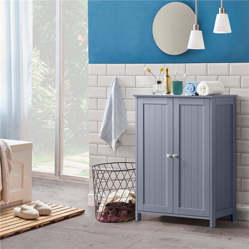 Storage Cabinet w/2 Doors 2 Adjustable Shelves MDF board Living Rooms Bathroom - Picture 6 of 10