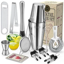 Cocktail Shaker Set 16 Piece Bartender Kit Cocktail Shaker Stainless Steel Ba...