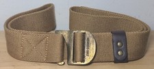 Vintage Canvas Members Only Military Style Belt 1980s Brass Buckle    L1 