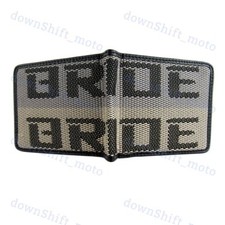 Custom Leather Seat Gradation Men Stitched Bride Racing Fabric Wallet Bifold New Custom Leather Seat Gradation Men Stitched Bride Racing Fabric Wallet Bifold New
