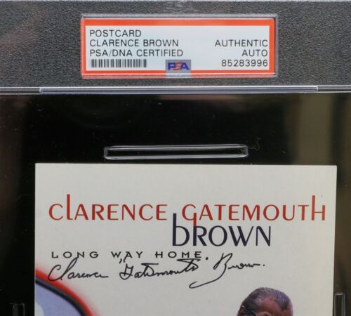 CLARENCE GATEMOUTH BROWN Signed Postcard PSA/DNA Certified Autograph - Imagen 3 de 5