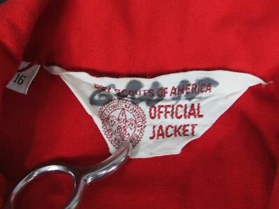 Vintage 1960s Boy Scouts Official Red Jacket w/ Large Scouting