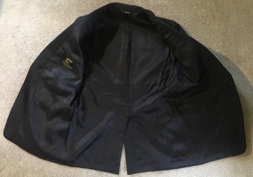 Men's Black After Six Wool Tuxedo Suit: 42R Jacket, 37”-44” Adjustable Slacks - Picture 3 of 15