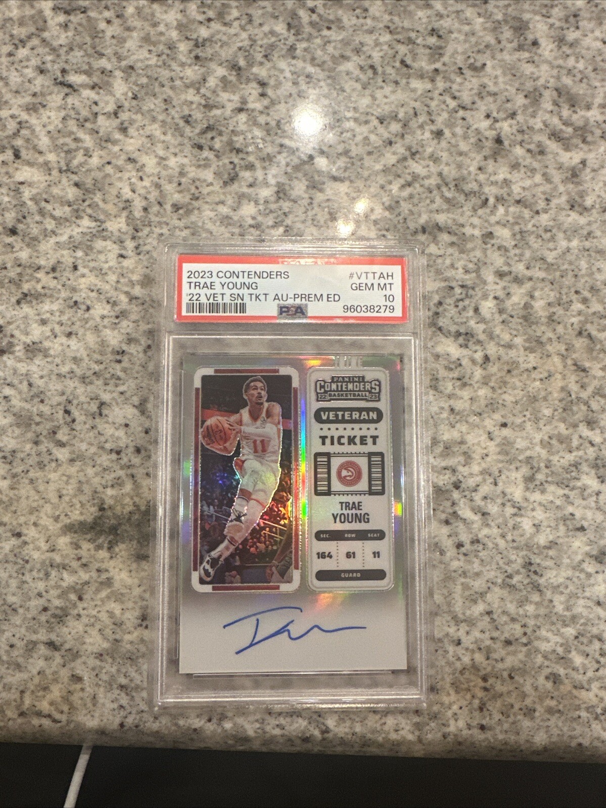 2022-23 CONTENDERS VETERAN SEASON TICKET TRAE YOUNG PSA 10 AU-PREM ED 💎 view 1
