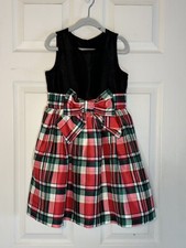 Gymboree Girls Size 5 Holiday Party Dress Green Red Black Plaid