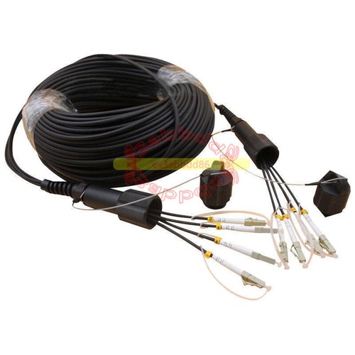 100M Outdoor LC MM Fiber Optic Patch Cord Waterproof 4 cores Armored TPU Cable - Afbeelding 2 van 4