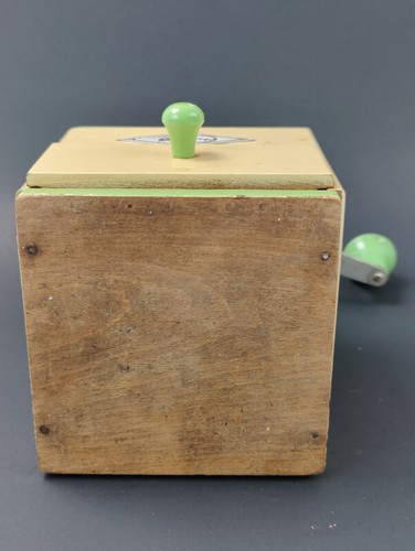 VTG Mid Century Coffee Grinder By Kym In Beige & Green - Picture 15 of 17