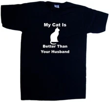 My Cat Is Better Than Your Husband Funny V-Neck T-Shirt