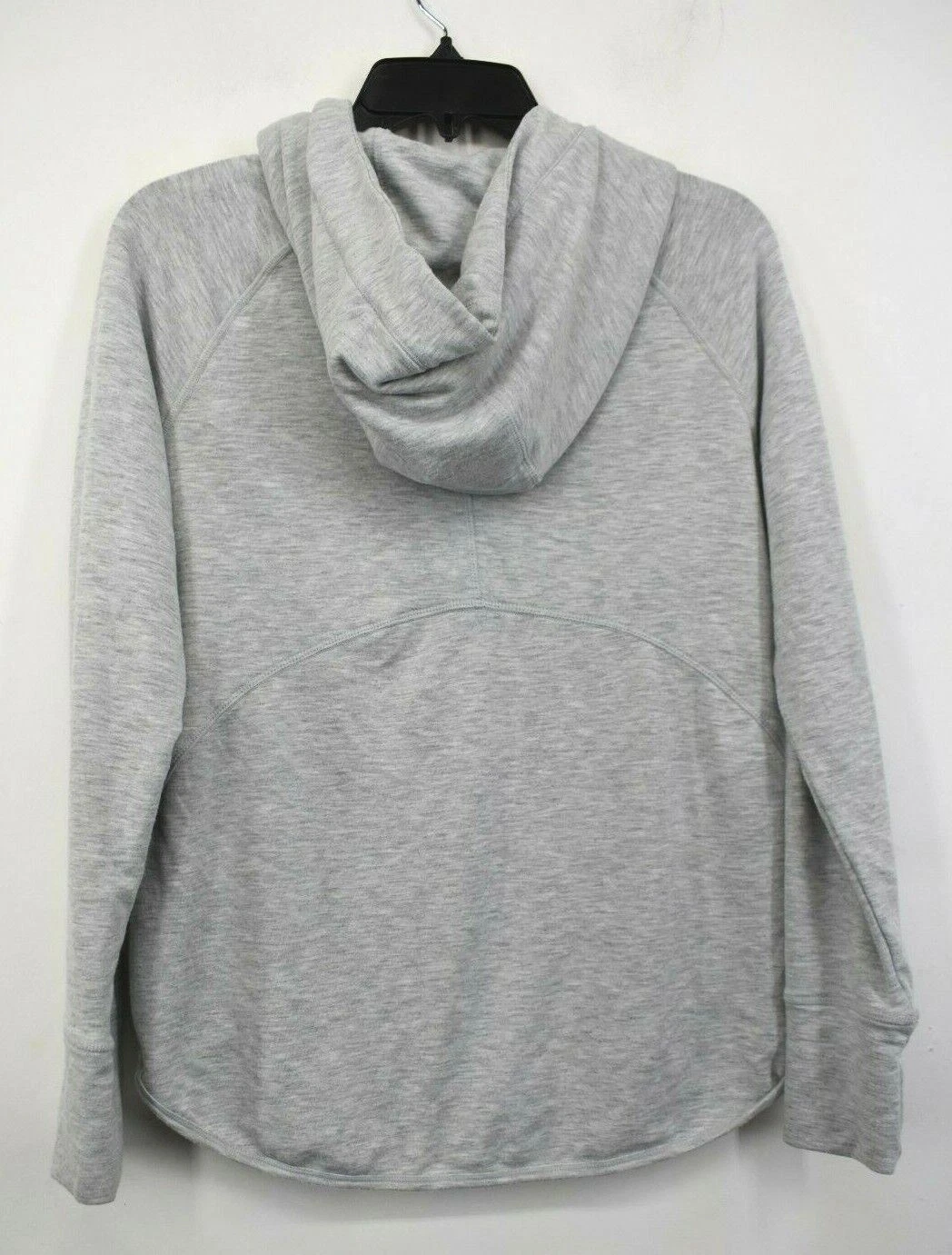 yogalicious mock ribbed sleeve kangaroo pocket pullover sweatshirt
