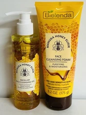 Bielenda ~Manuka Honey Elixir Face Cleansing Gel & Foam for Dry & Sensitive Skin