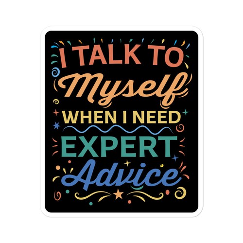Expert Advice Vinyl Sticker - Multicolor Script Design - Bild 4 von 4