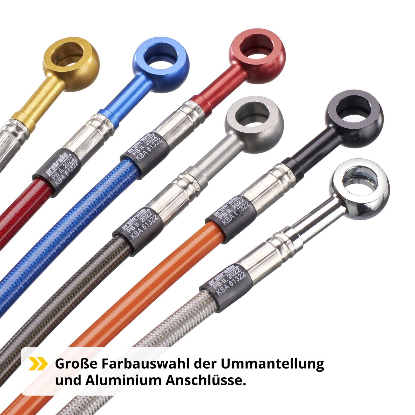 Steel braided brake line for Moto Guzzi Quota 1000 front (93-96) KB