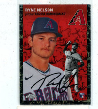 RYNE NELSON 2023 Topps Chrome Platinum TOILE CREAMBLACK REFRACTOR ROOKIE #D /10