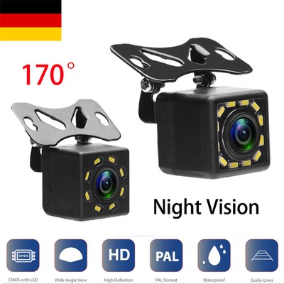 4/8/12 LED Auto Rückfahrkamera 170 Weitwinkel HD Rückfahrkamera 12V