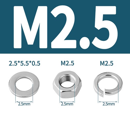 Assorted Suit Stainless Steel Flat & Spring Washers Nut M1.6 M2 M3 M4 M5 to M30 - Picture 64 of 75