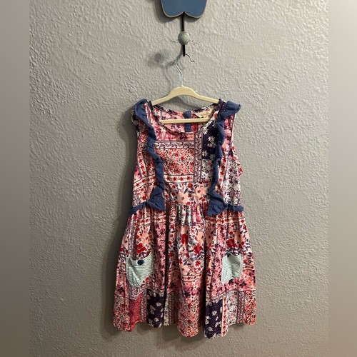 Girls sleeveless sundress Matilda Jane white pink blue purple size 12
