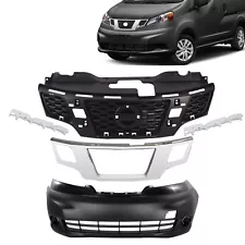 Fits 2013-2021 Nissan NV200 Front Bumper Cover With Grille And Brackets Set 5Pcs