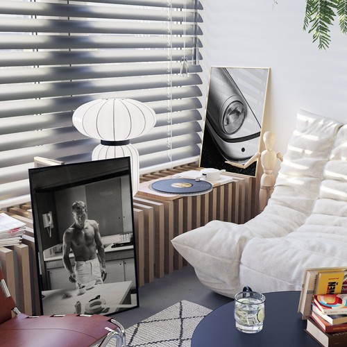 Steve McQueen B&W Photo Poster Art Print. - Picture 2 of 13