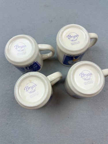 Lot of 4 Vintage Morton Salt 1914 1921 1956 1968 Girl Coffee Cup Set Mugs - Picture 6 of 6