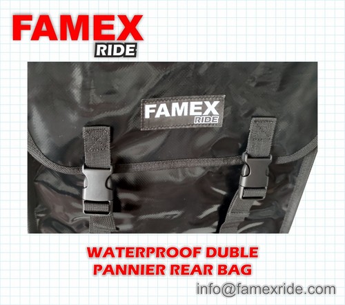 FAMEX RIDE Double Pannier Bags for Bike - Waterproof Bicycle Rear - Picture 4 of 8