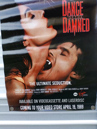 DANCE OF THE DAMNED Vintage Movie Poster Double Sided 1989 - Picture 3 of 9