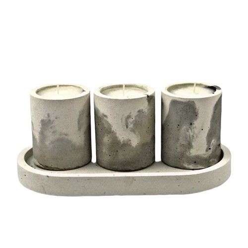 12 Stck. Großhandel leere Kerzengläser zur Herstellung von Kerzen Marmor weiß grau Luxdecor6 - Bild 3 von 4