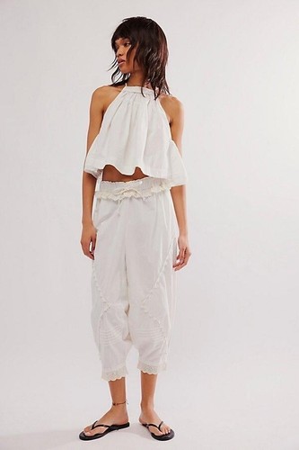 Free People Beach Life Cami Tank Blouse Top Lace Sleeveless Cotton M NWT 278273 - Picture 3 of 10